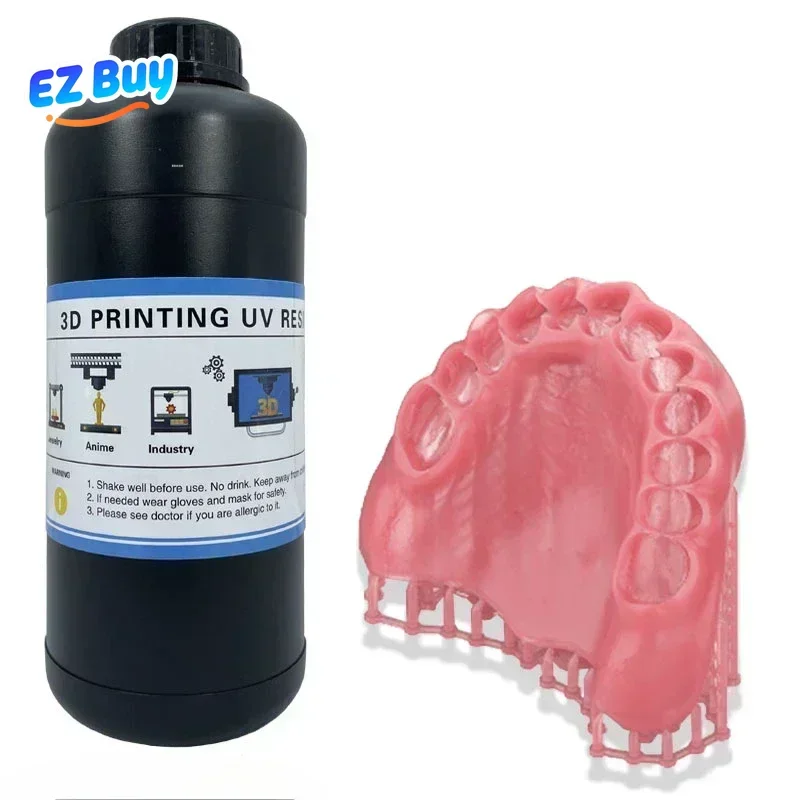 1pc resinas de dentadura cor rosa 3d s resinas líquidas 405nm para impressora lcd dlp/cor da carne/em ortodôntica