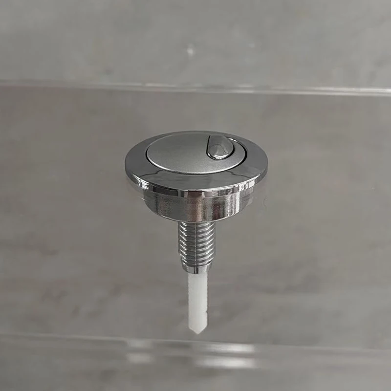 2PCS  Toilet Flush Button Tank Flush Component Round Top Flush Bathroom Seat Flush Switch Button