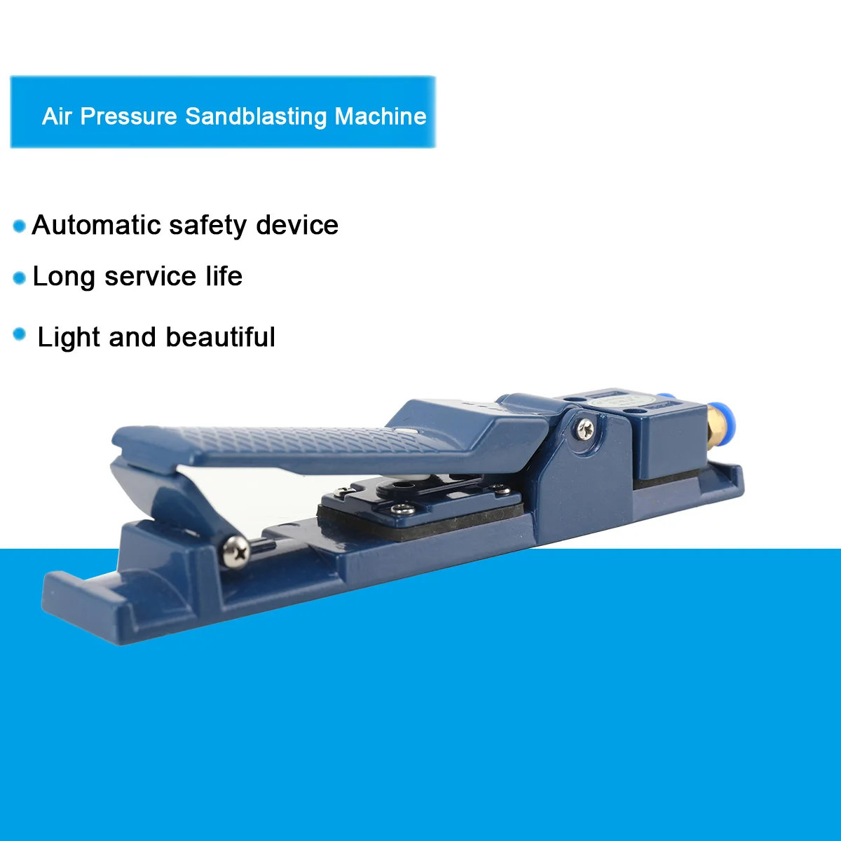 Ручка пескоструйной обработки 1/8 дюйма, ручка управления, пневматический переключатель, пульт дистанционного управления - синий