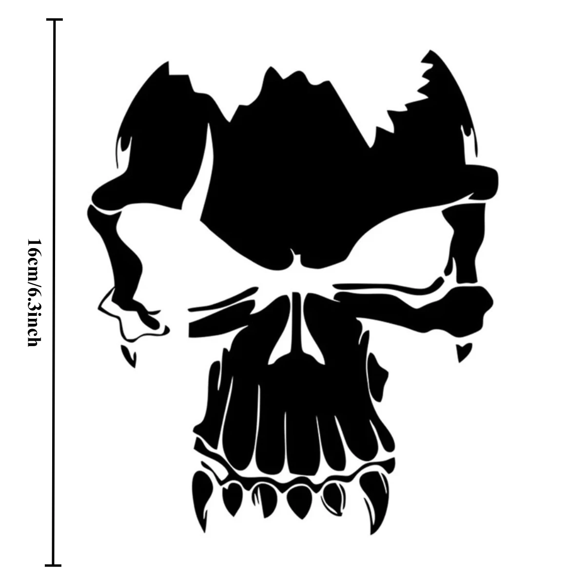 Tough Skull Bone Vinyl Sticker Cool Text Design Decal for Car Window Camper Motorcycle Luggage Fridge Wall Door Fuel Tank Cover