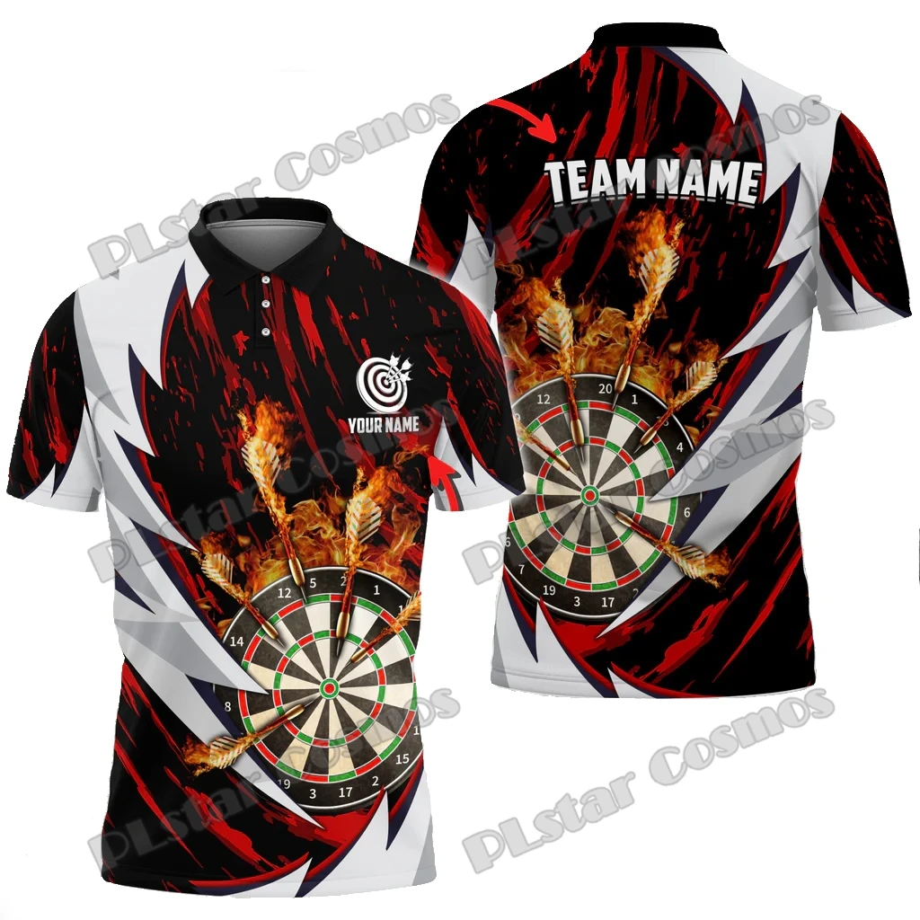 Fire Thunderstorm Darts Multicolor Personalized 3D Printed Fashion Men's Polo Shirt Summer Unisex Casual Polo Shirt POL133