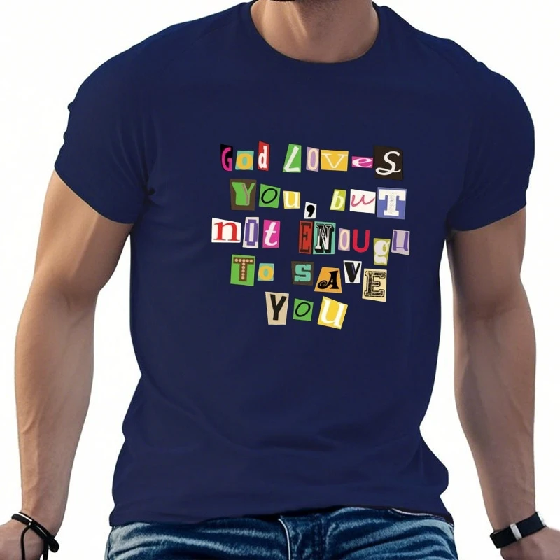 Deus te ama la ransom note hombre Tallas grandes أنيمي camisas hombres
