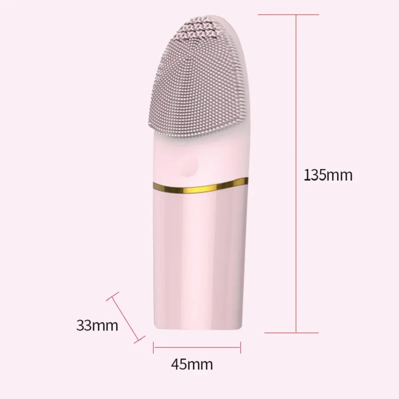 Portable Deep Clean Massager Silicone Waterproof Sonic Exfoliating Face Cleanser Electric Facial Cleansing Brush