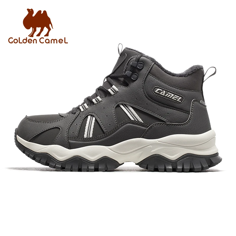 GOLDEN CAMEL Yuanhang High-Top Sport Shoes for Men and Women Casual Warm Fleece Thick-Soled Height-Increased Hiking Boots Winter