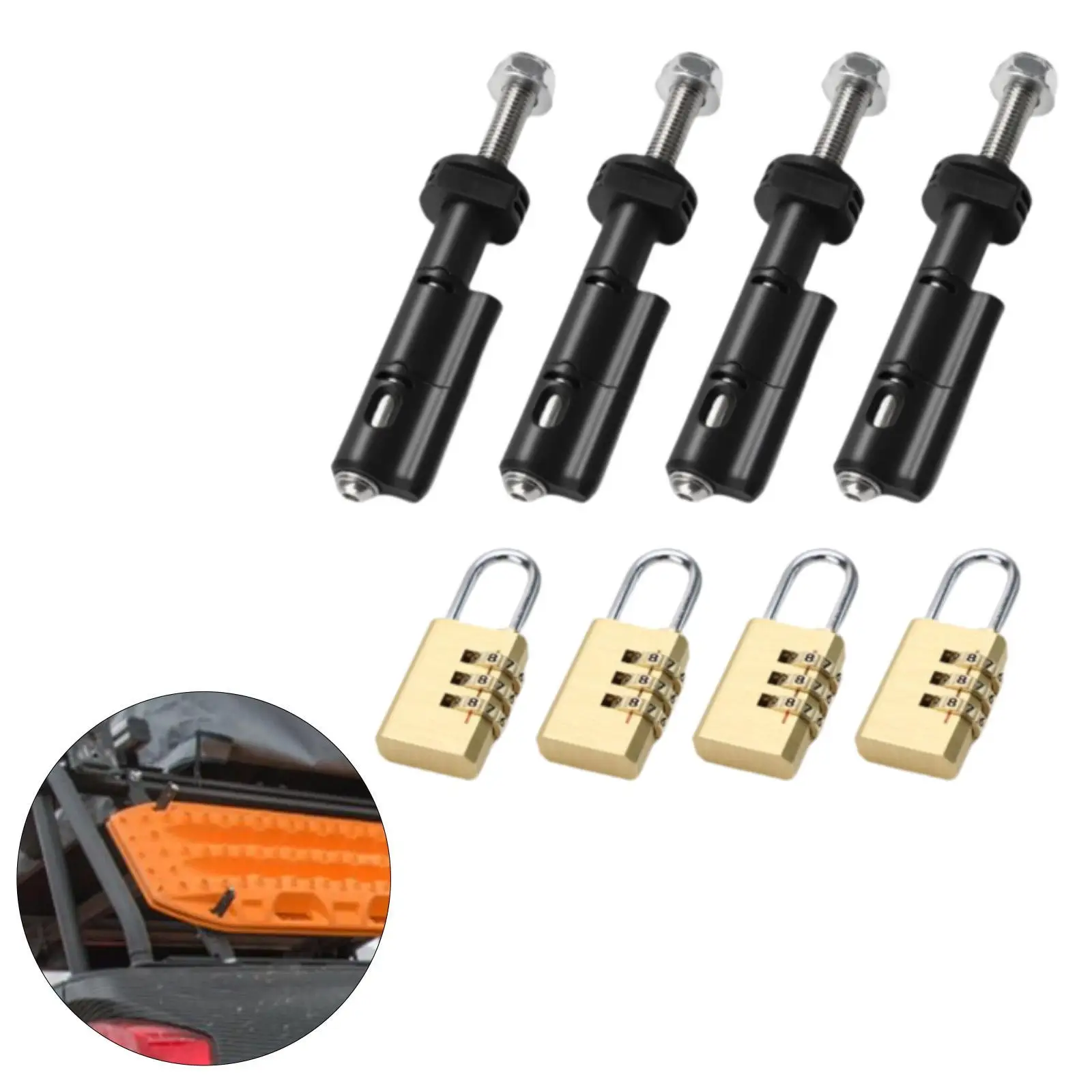 4 Pieces Recovery Board Mounting Pins Easy Installation with Locks Traction