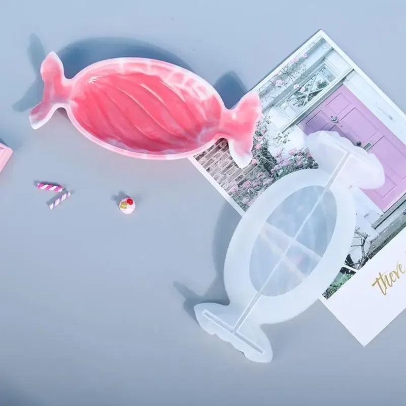 Candy Plate Dish Casting Silicone Mould DIY Crafts Making Tool Crystal Epoxy Resin Mold