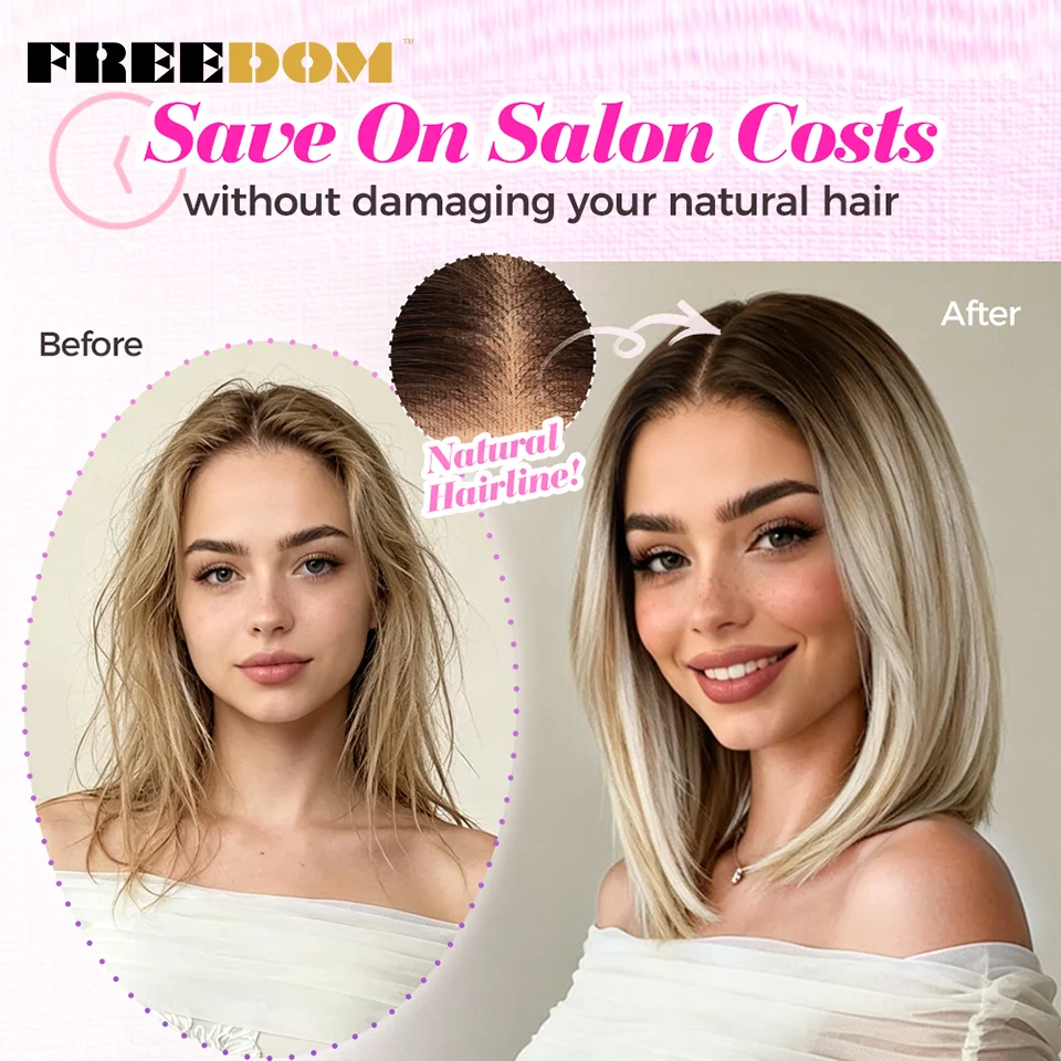 FREEDOM Synthetic Lace Front Wigs For Women 12
