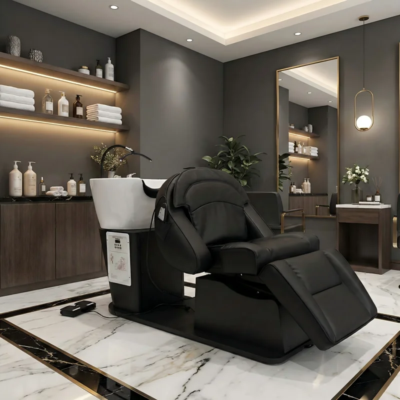 

Factory Price Shampoo Bowl and Chair Set for Salon Multifunctional Hair Salon Shampoo Chair Head Spa Massage Beds for SPA Salon