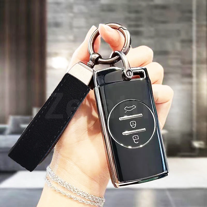Silver Edge TPU For Chery Tiggo 3 5 3X Tiggo 4 5X 7 Pro 8 Exeed Txl Tx Lx ARRIZO7 E3 E5 A3 A5 Car Key Case Cover Shell Bag