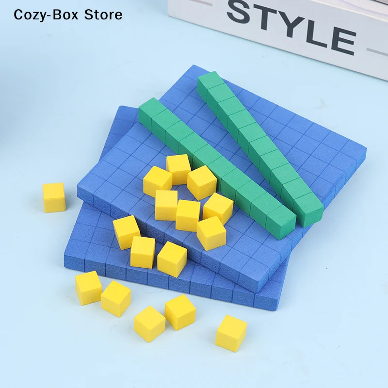 130Pcs Base Ten Blocks 10 Math Manipulatives Number Concepts Math Cubes For Math Place Value Blocks Base For Counting Block