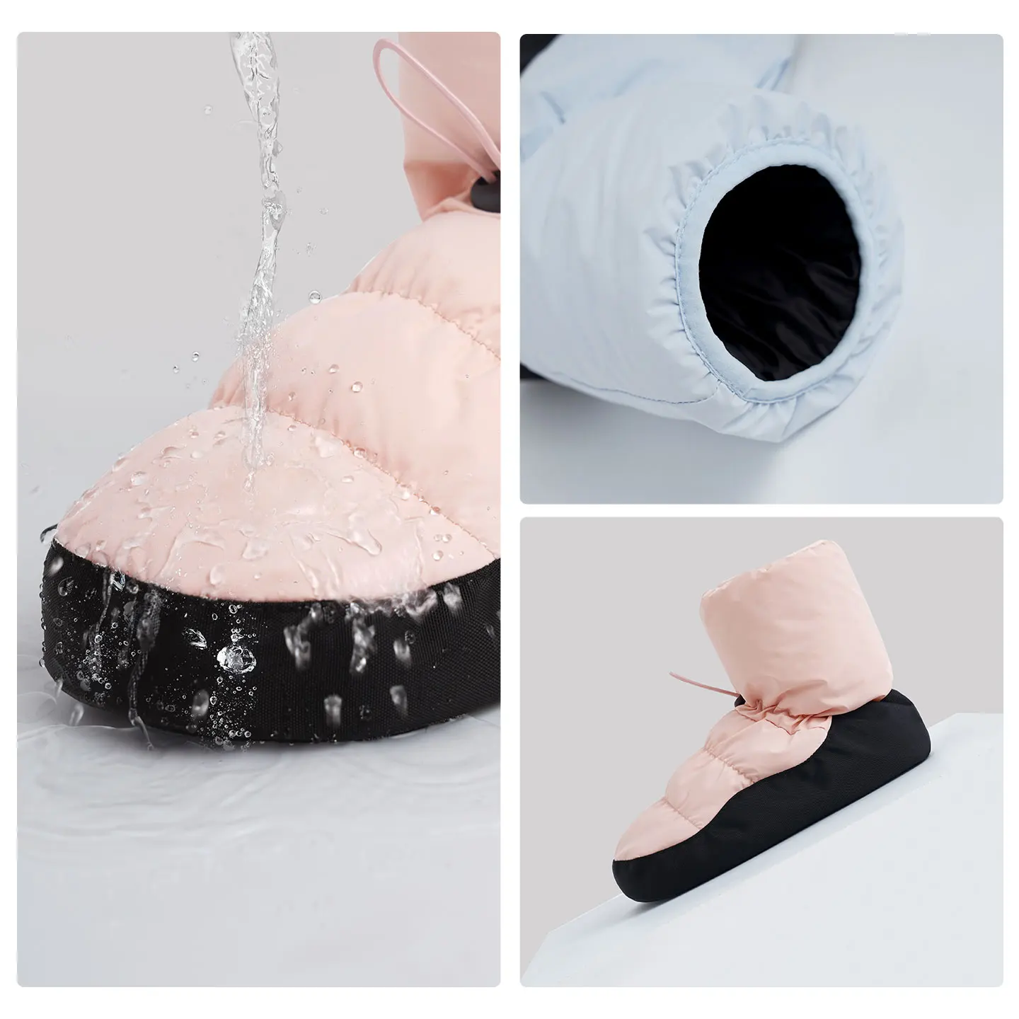 أحذية باليه شتوية قطيفة للنساء، أحذية رقص مبطنة بالصوف للبالغين والأطفال، أحذية قطنية دافئة لممارسة الباليه #3