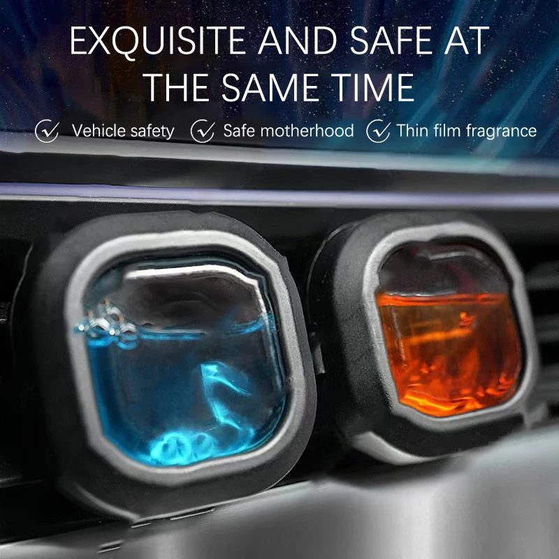 Car Fragrance Auto Air Outlet Aromatherapy Clip with Essential Oil Air Freshener Car Interior Odor Removing Fragrance Perfume