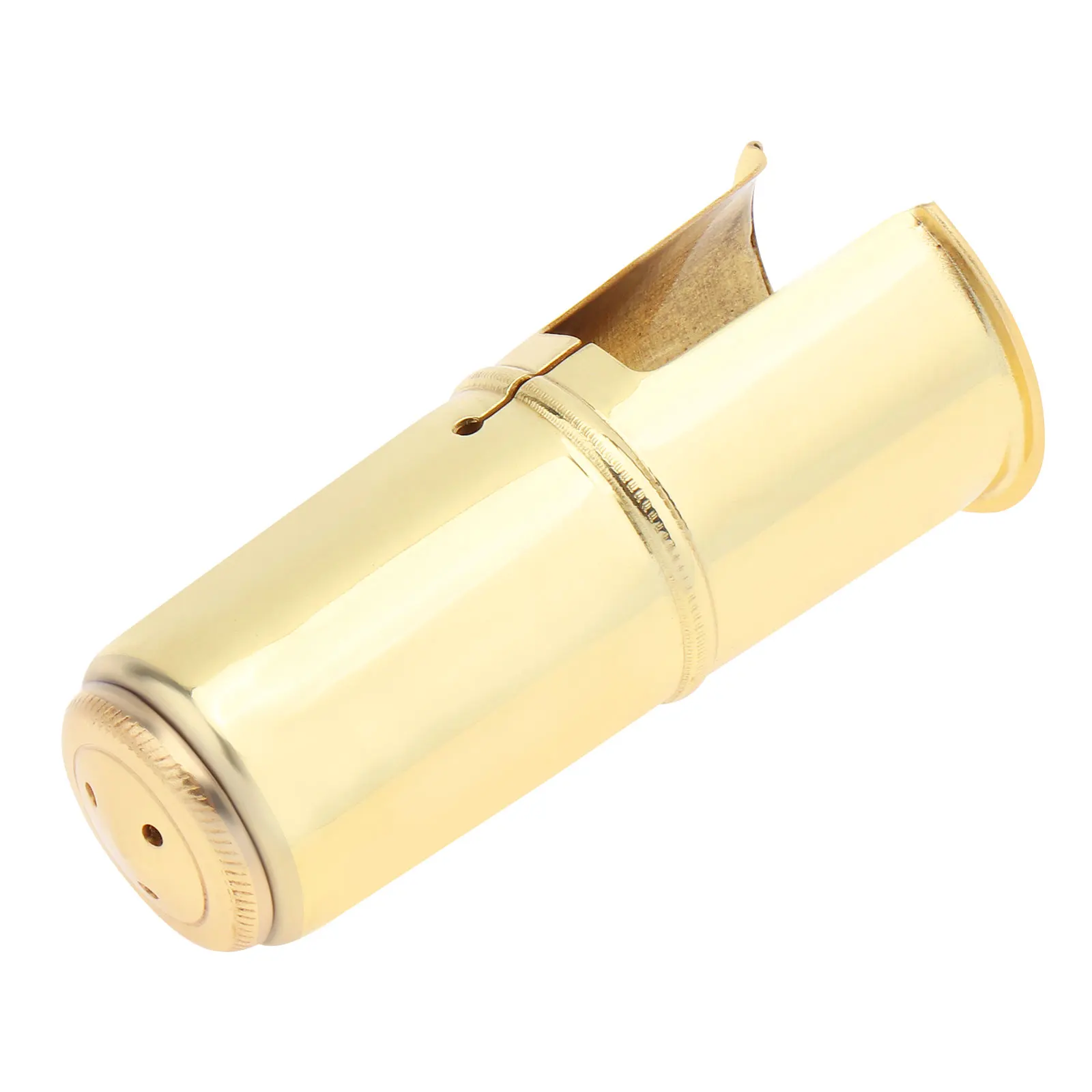 Alto Brass Gold Plated Saxophone Mouthpiece Protective Cap for Leather Sax Mouthpiece Metal Ligature, Sax Mouthpiece Cover