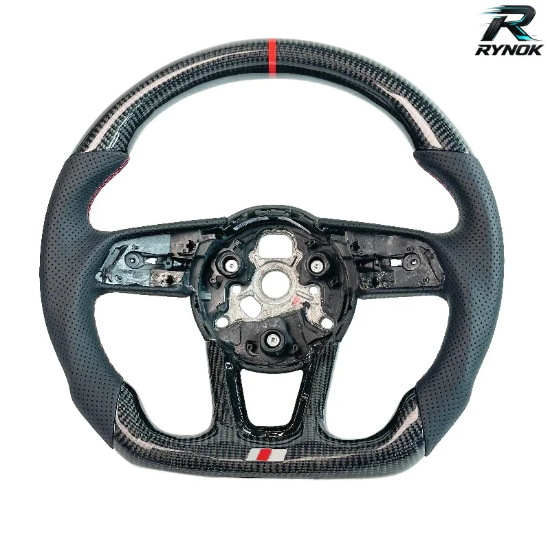 Custom Design Carbon Fiber Steering Wheel for Audi RS A3 A4 A5 A6 C7 B8 R8 S3 S4 S5 Q3 Q5 Q7 A7 S7 TT RS3 RS5 RS6 RS7 B9
