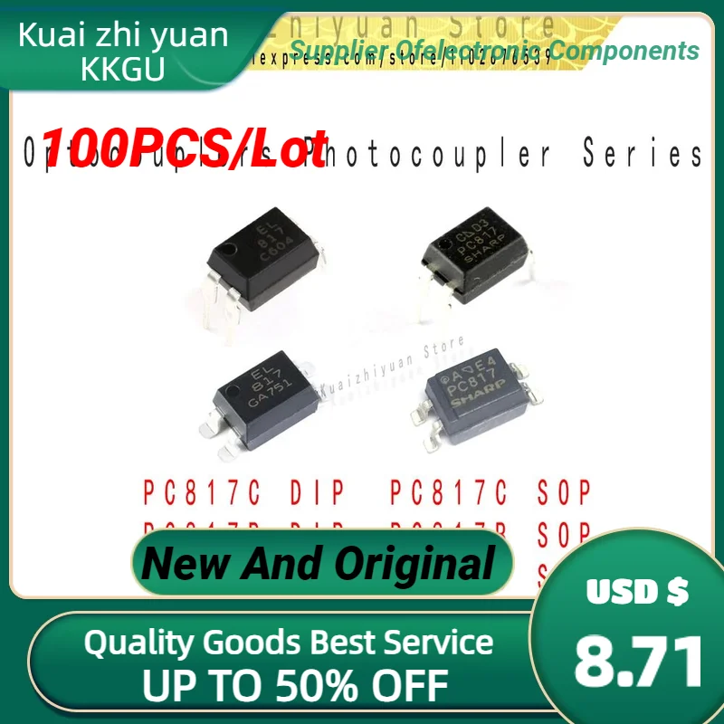 

100PCS/Lot New And Original PC817 PC817B PC817C SOP-4 EL817 EL817B EL817C DIP4 SOP4 Quality Goods