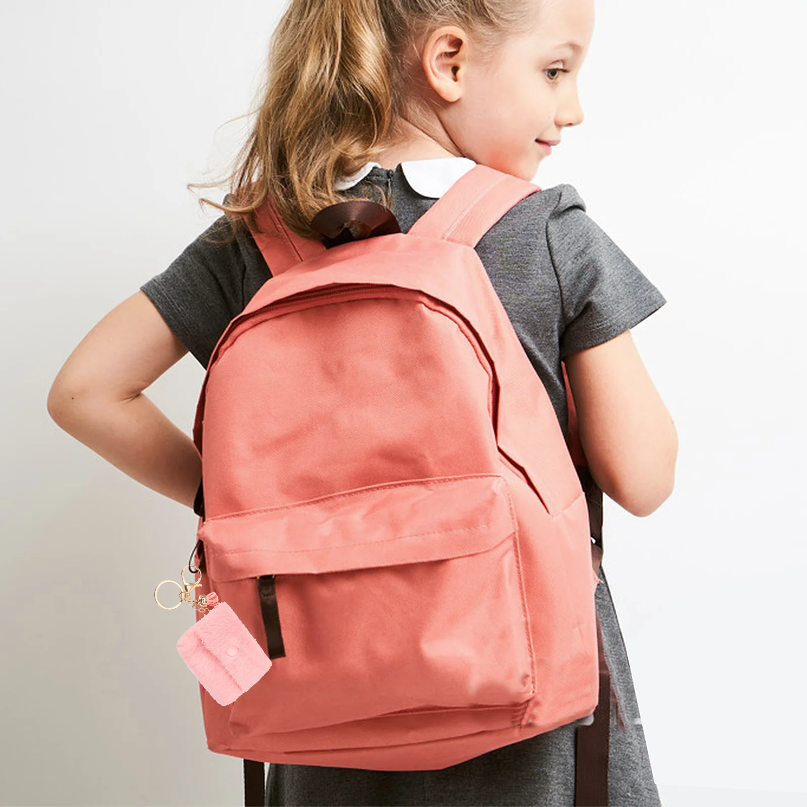 

2Pcs Durable Candy Color Coin Bag Keychain Pendants Perfect for Bag Wallet Backpack Car Keys Chic Gift Idea Keychain Purse