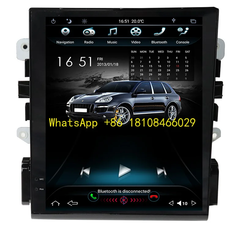 

10.4'' Android 9.0 6-Core 4+64GB GPS Multimedia Player for Porsche Macan 2015 2016 2017 Car Video Radio Stereo System