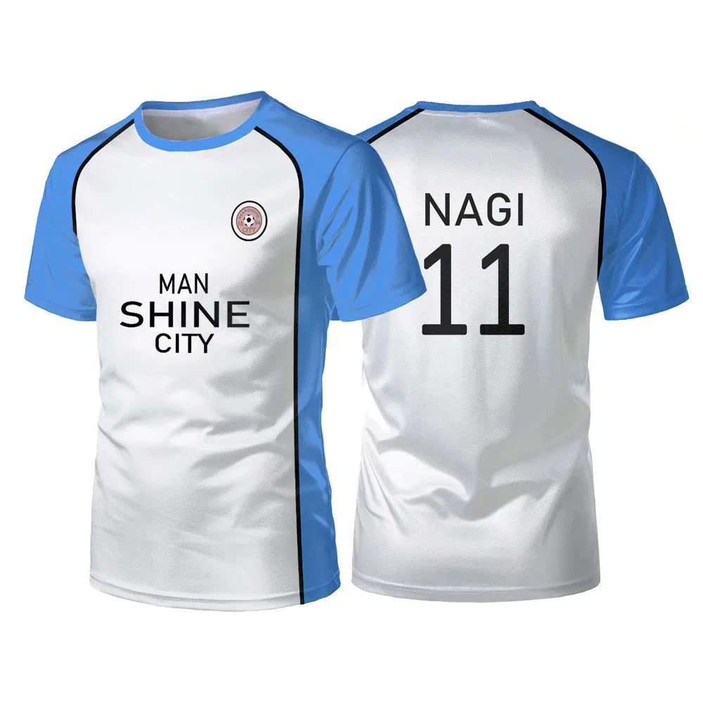 2025 Blue Lock Maillot Jersey hombres camiseta Anime Shined City fútbol hombres Jersey camisetas brillante Manga Bastard Munchen Camiseta deportiva