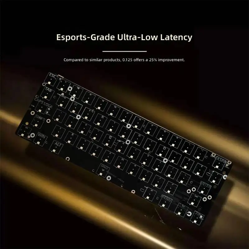 96BA Gaming-Tastatur-DIY-Kit, 61-Tasten-Magnetachsen, PCB-Aluminiumplatte/Kohlefaser – Detail 9