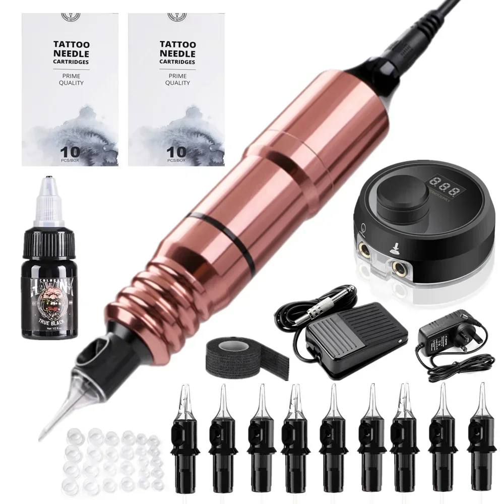 

2023 New Tattoo Machine Set Current Meter Motor Tattoo Pen Tattoo Pen All-in-One Set Material