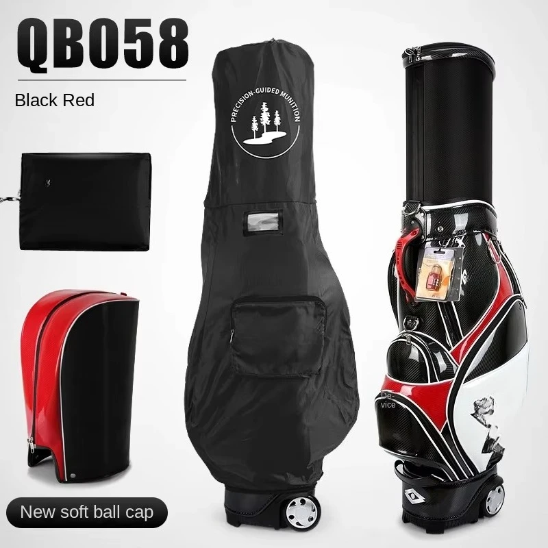 Soft PVC golf cart bag with ball cap waterproof crystal PU leather custom printed logo