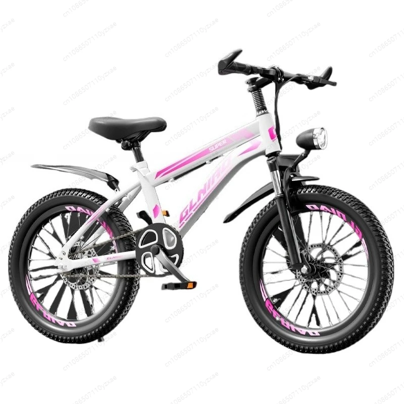22-inch, suitable for riders 140–155 cm tall, with shock-absorbing disc brake, and spoked wheels.