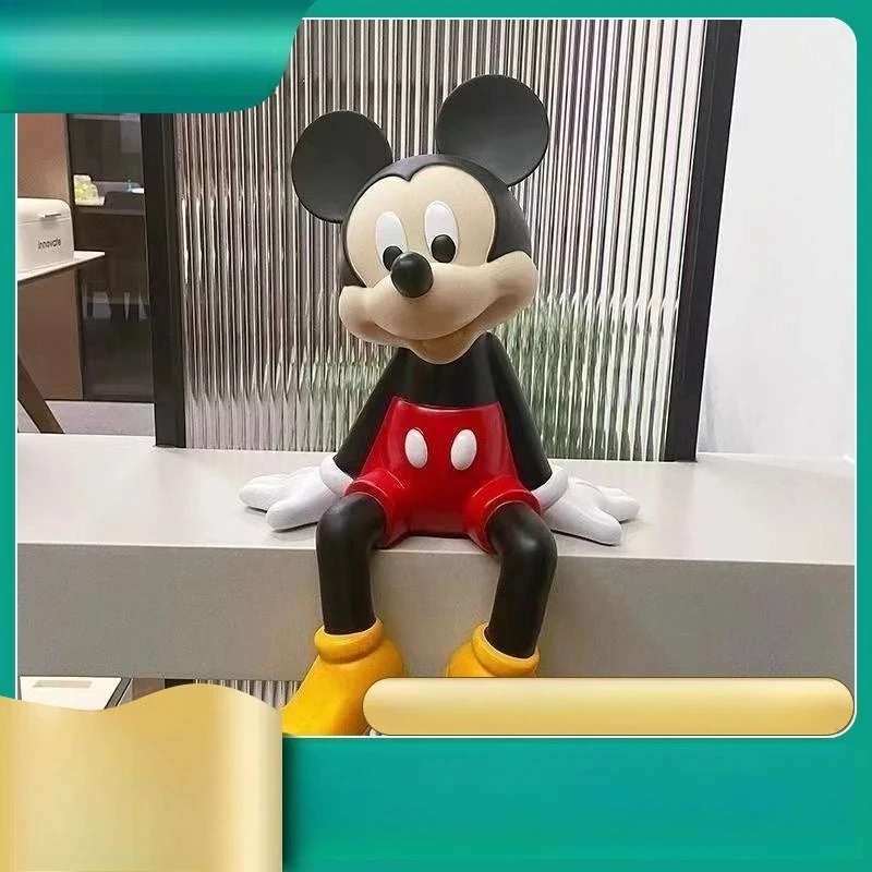 

Mickey Mouse Whimsical Figurine Heart Gesture Sitting Pose Creative Home Decor for Living RoomWine CabinetDesktopTV StandHallway