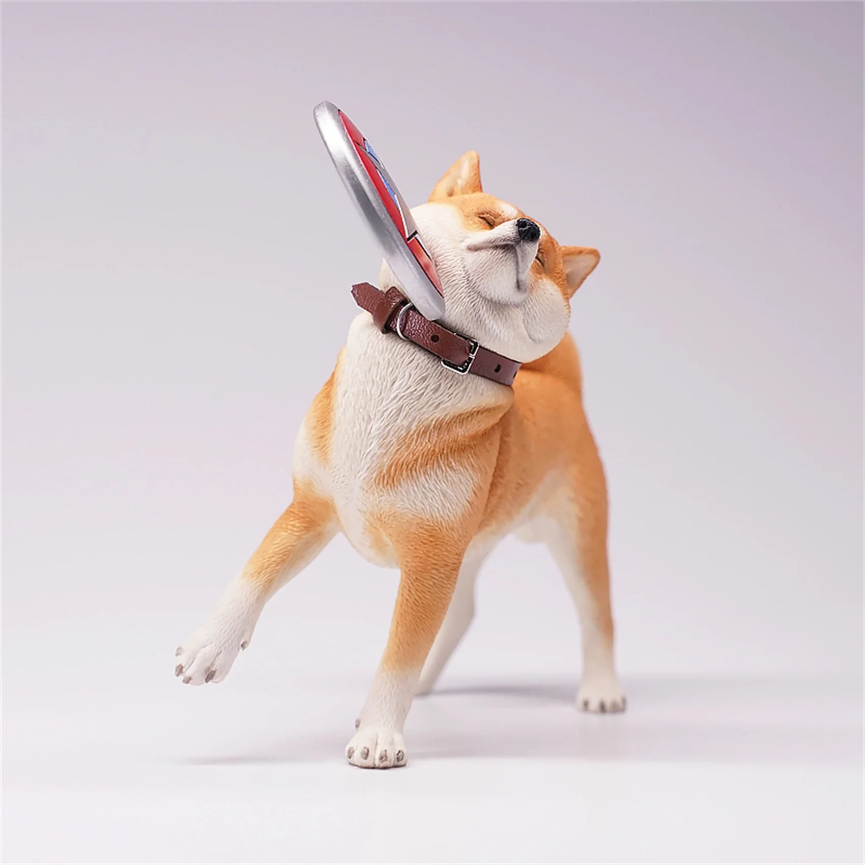 JXK 1:6 Scale Creative Shiba Inu Figure Dog Pet Healing Cute Canidae Animal Collector Toy Resin Desktop Decoration Gift