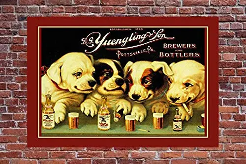 Yuengling & Son Ale And Beer Dogs Bar Pub Cafe Home Decor Metal Sign 8x12Inches sign