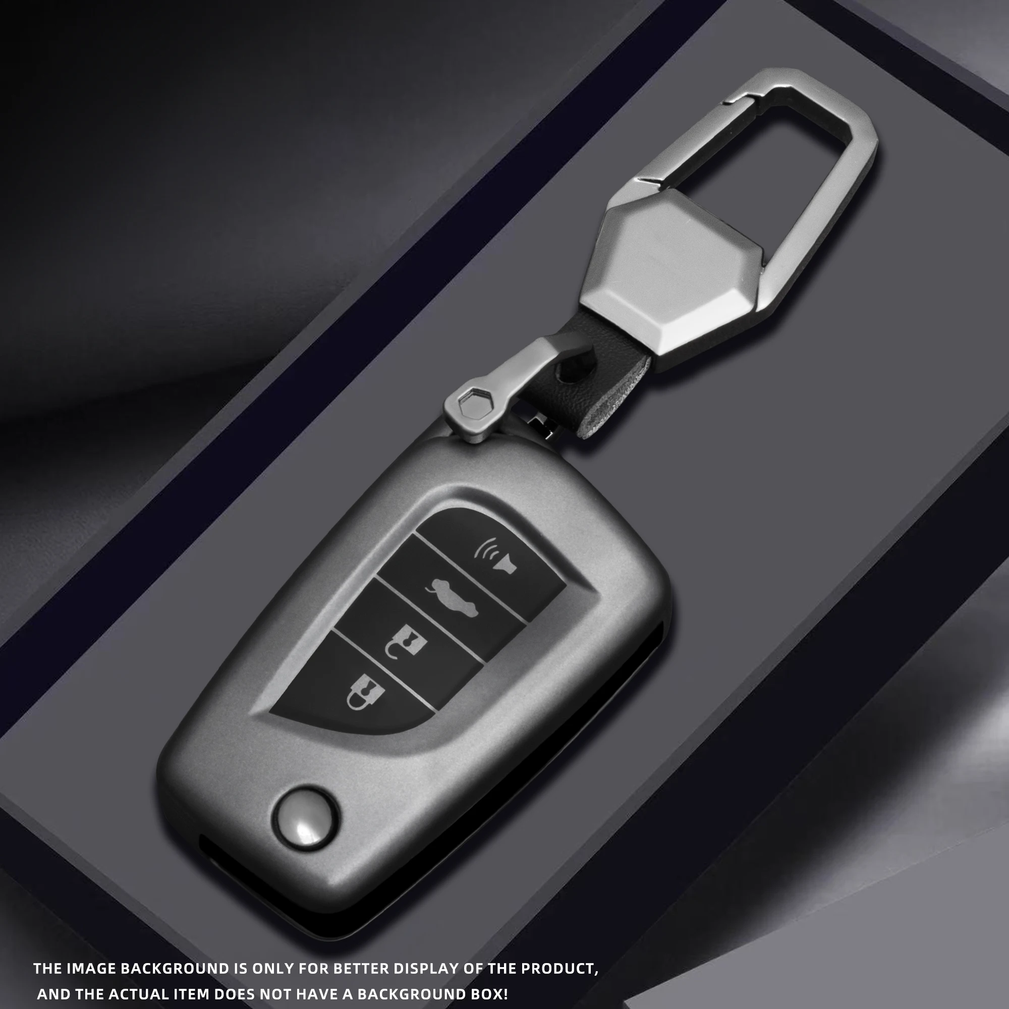 4 Button TPU Car Key Case Cover Shell Fob for Toyota Camry Corolla Levin RAV4 Highlander C-HR Avalon Vios Yar Keychain Accessory