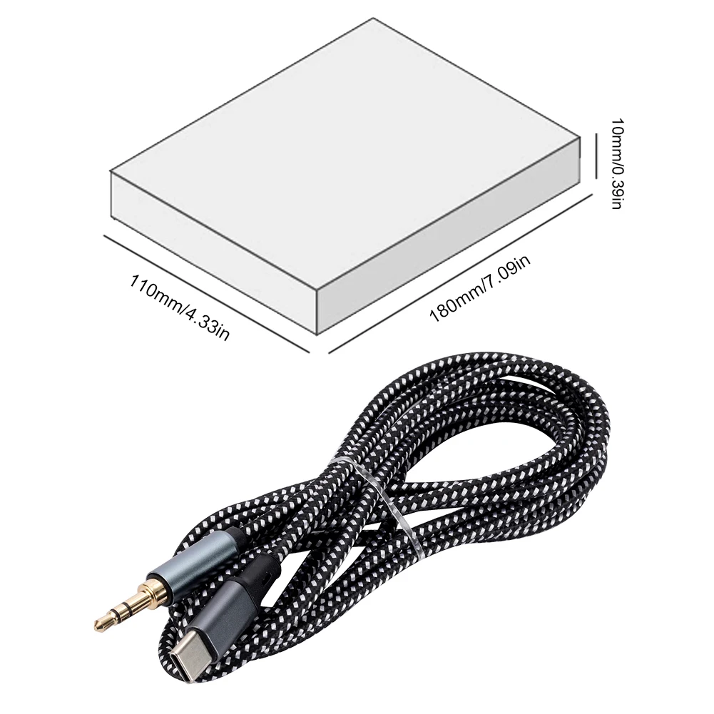 1/1.5/2 متر الصوت USB C إلى Aux دونغل كابل USB نوع C إلى 3.5 مللي متر جاك كابل الصوت آيفون 15/سامسونج غالاكسي/هواوي/ستيريو السيارة