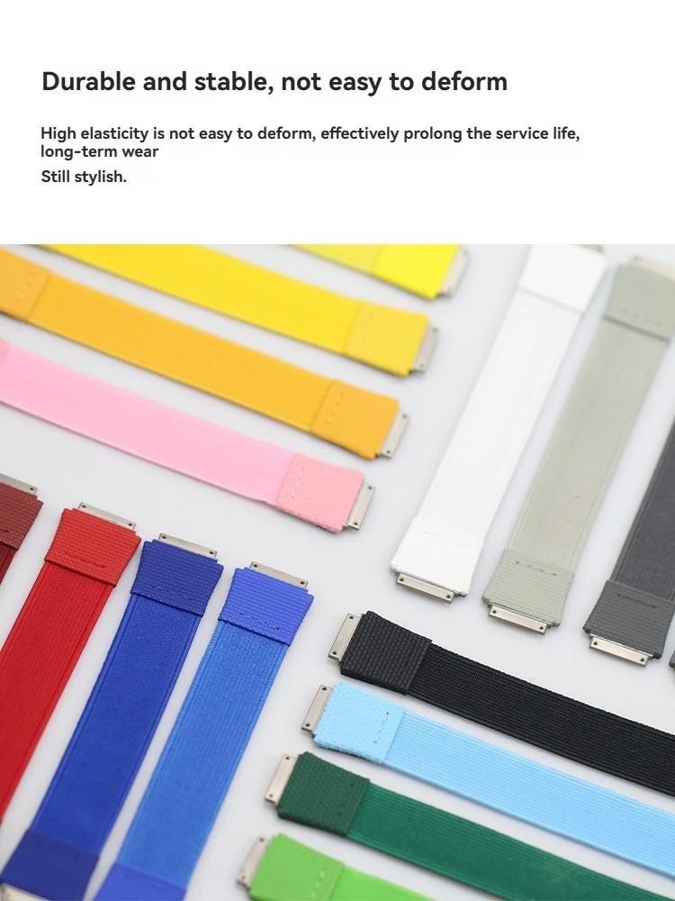 Multicolor Custom watchband For RM Richard Miller Men's Collection RM67 RM67-02 RM67-01 RM35-02 Series Elastic Band Loop Strap