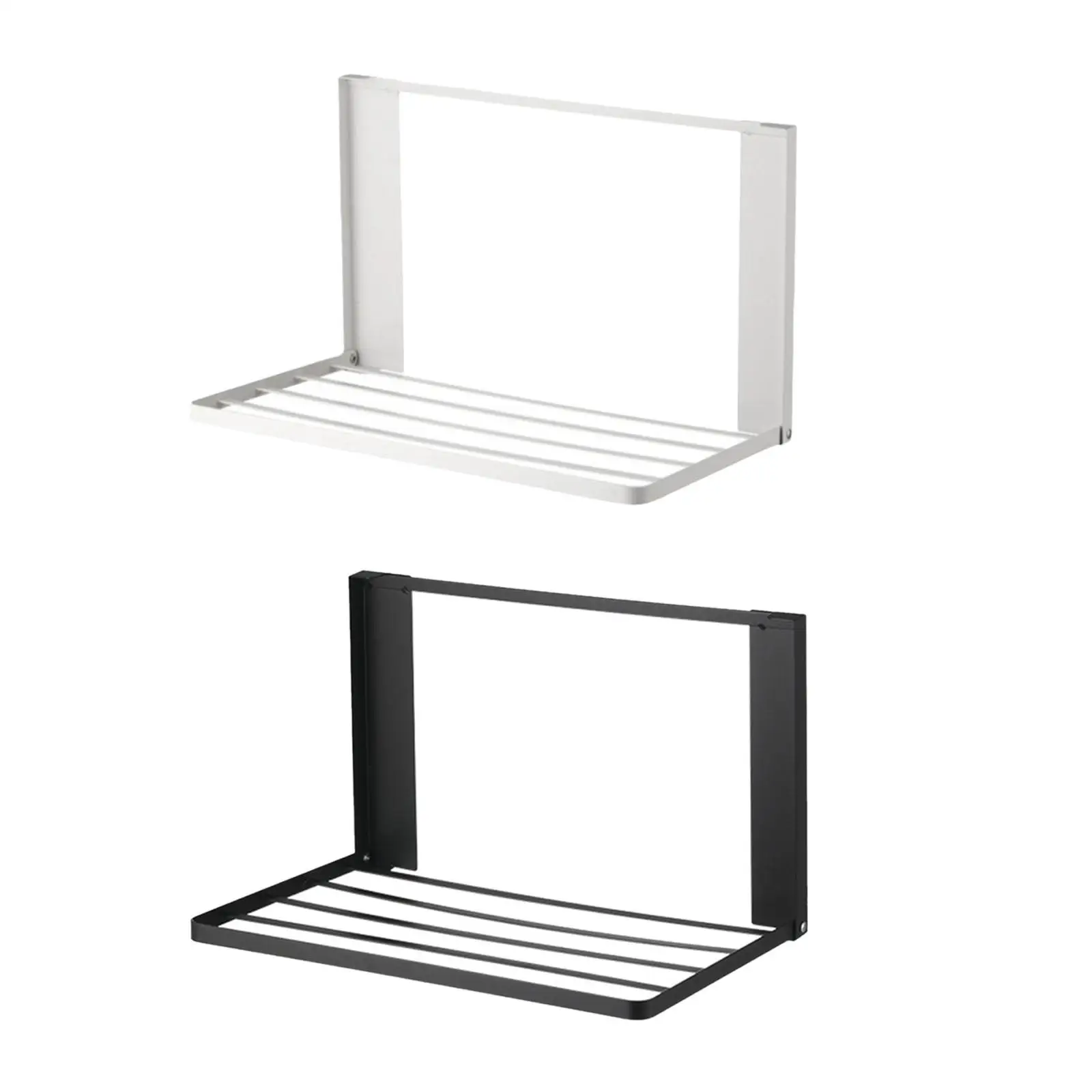 Magnetic Folding Shelf Foldable Wall Shelf Storage Rack Iron Floating Shelves for Washing Machine Refrigerator Side Kitchen