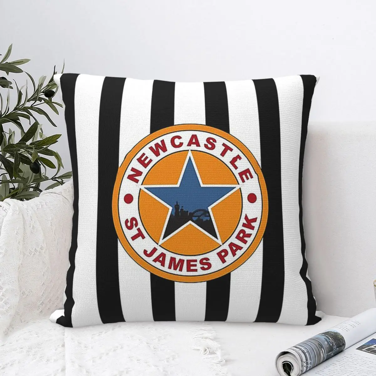 Magpies Newcastle - Newcastle Magpies Square Pillowcase غطاء وسادة ديكور مريح رمي وسادة لغرفة النوم المنزلية