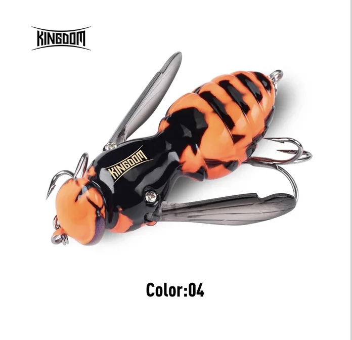 Kingdom  Fishing Bait  Wasp Crawl Artificial 4.2g 40mm Floating Insect Bionic Lure Swimbaits Hard Baits Bass Carp Pike Fishing