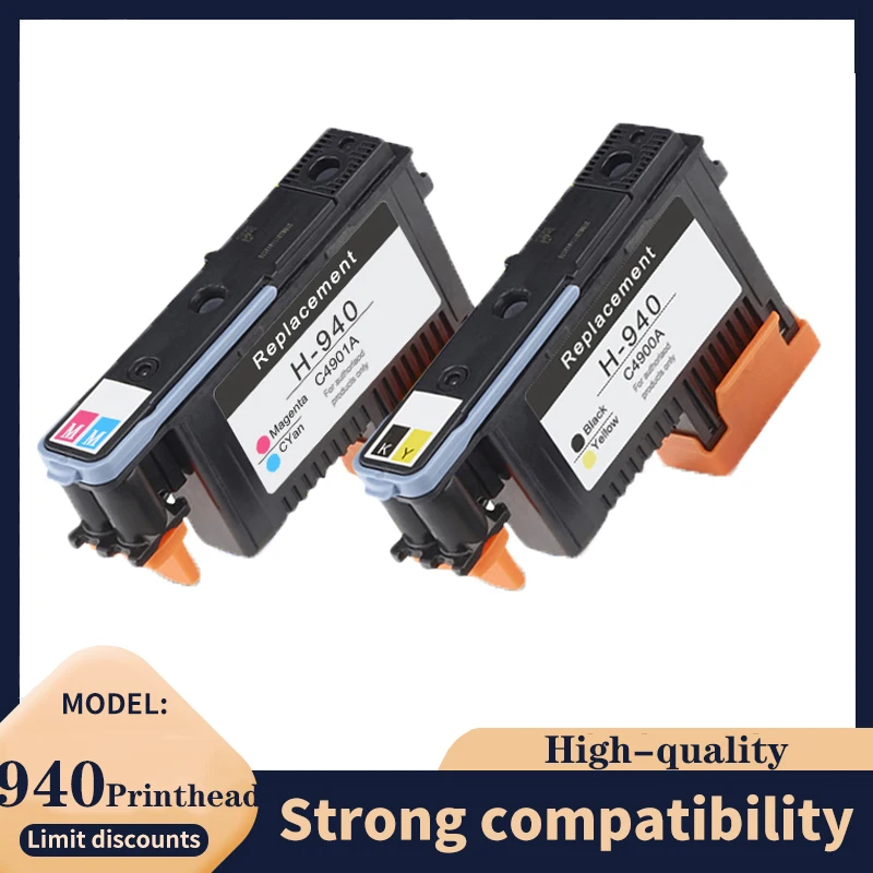 2PCS For HP 940 Printhead C4900A C4901A 940 HP940 Print Head For HP Officejet Pro 8000 8500 8500A Printer Cabeça BK/Y C/M