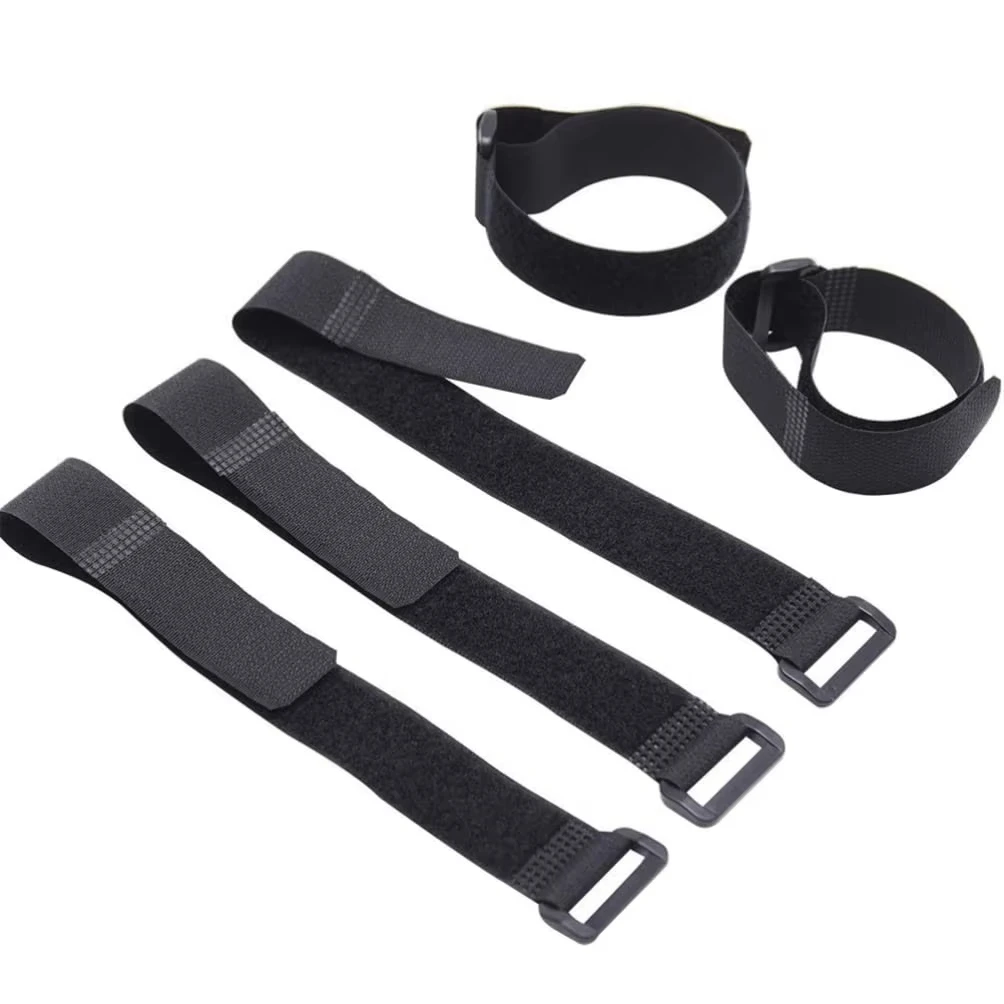 Wiederverwendbare schwarze Nylon Klettgurte verstellbare Befestigungsbänder für Kabel Mehrzweck‑Bänder für Schnüre Kabelanordnung für Zuhause Schreibtisch Büro praktisches Zubehör zum Ordnen von Kabeln elektronischer G – Detail 11