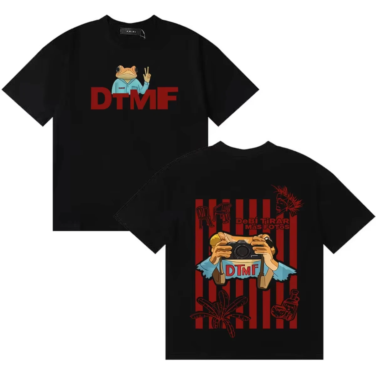 2026 Bestseller Comfortable Men's Loose Y2K Vintage Print Harajuku T-Shirt Tribute to Rapper Bad Bunny Debi Tirar Mas Fotos