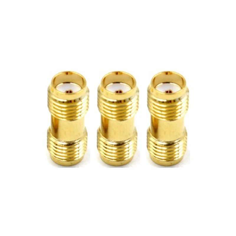 SMA Female to SMA Female AdapterRF Coaxial Connector SMA Jack to Jack Gold Plated 50 Ohm for Antenna WiFi