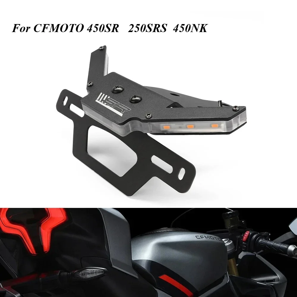 

450SR Motorcycle LED License Plate Holder forCFMOTO 450SR 450 SR 450SRS 250SRS 450NK 2022-2024 Tail Tidy Eliminator Bracket