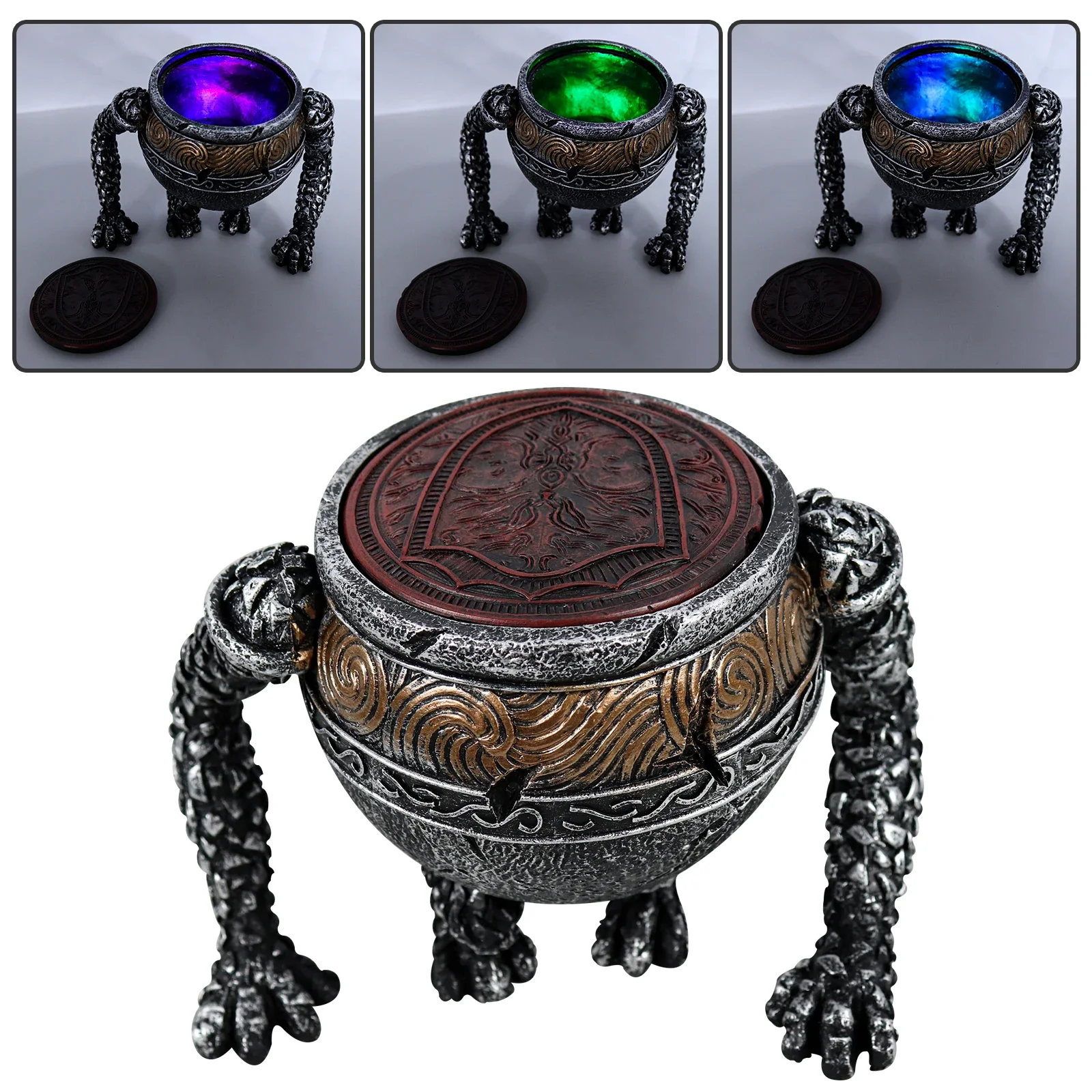 Pot Boy Statues Merch Figure 5 Color Changing Led Lights Elden Lamp Figurines Resin Ring For Halloween Home Decor Collections