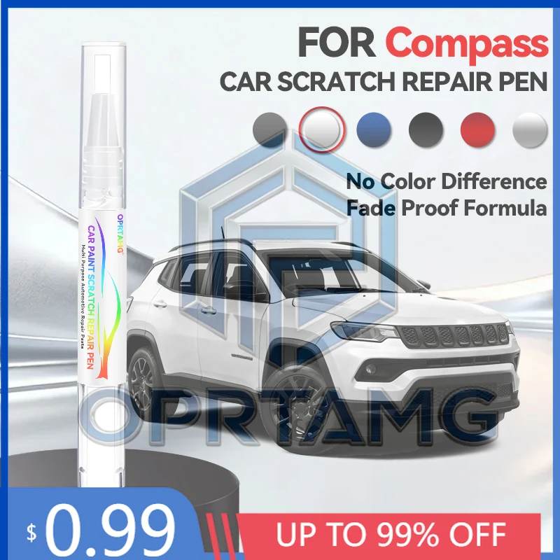 

2026 Hot Car Paint Repair Pen Touch Up Scratch Remover DIY Auto Accessories For Jeep Compass White 296 Black 848 Red JRM Silver