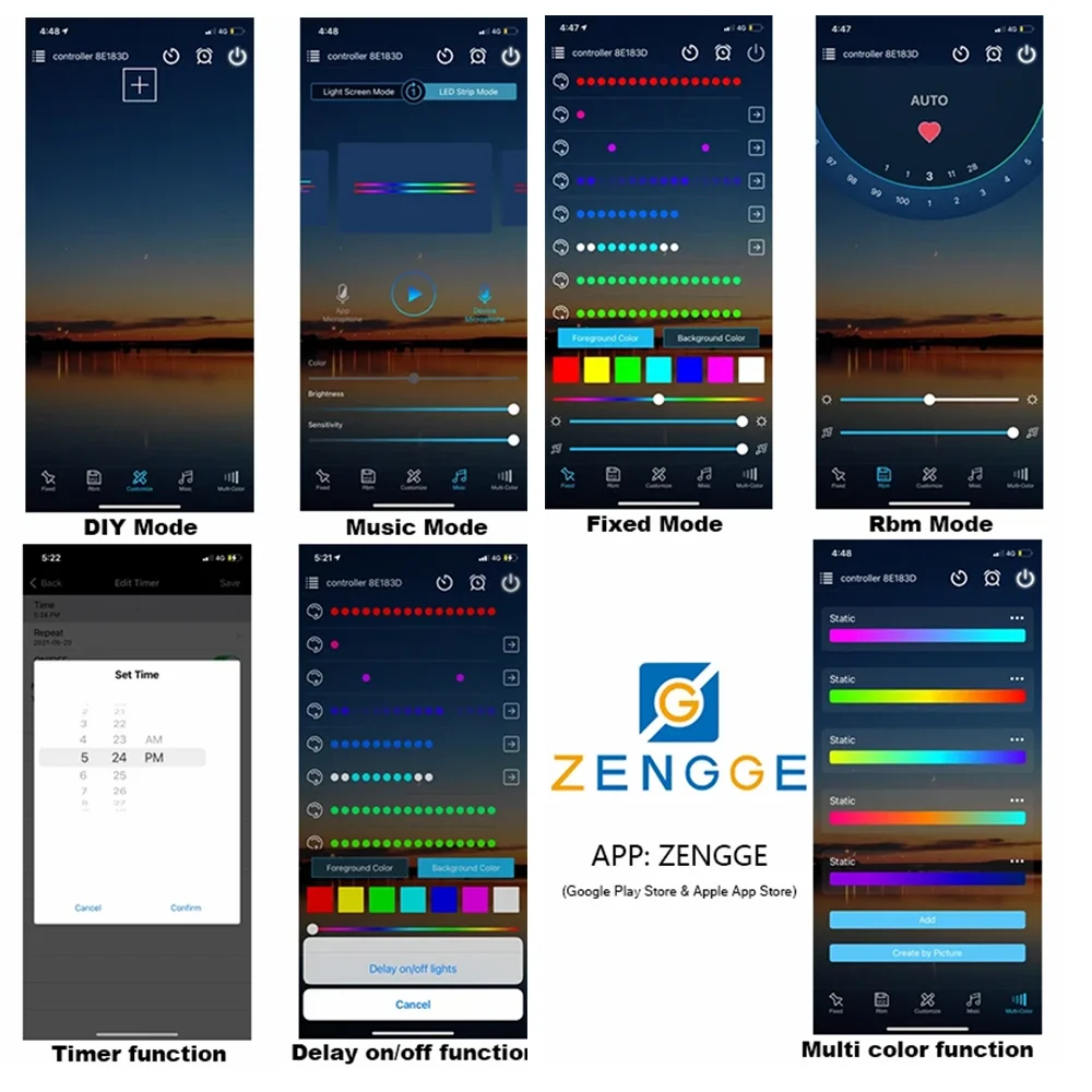 WS2811LED LED strip 30/60/pixel LED/m SMD5050 DC12V mini Bluetooth music color controller 28 key DC5V