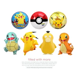 Pokemon Party Photography Toys Aluminum Film Balloon Elf Ball Pokemon Pikachu Jenny Turtle and Duck Cartoon Birthday decorations