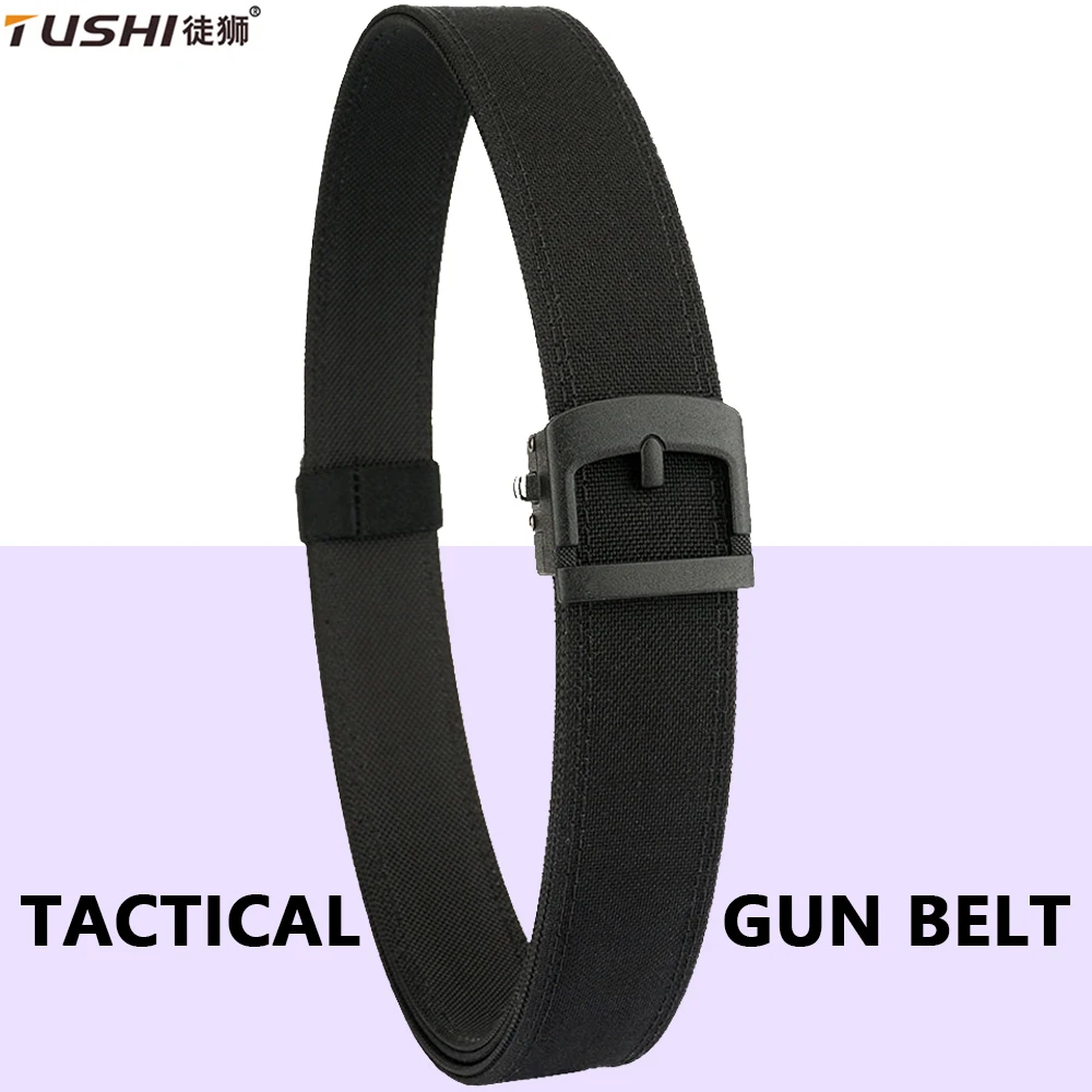 TUSHI Men's Belt Outdoor Multi Function Alloy Buckle Tactical Belt Canvas Nylon Belt Training Quick Hanging Belts Neutral Belt