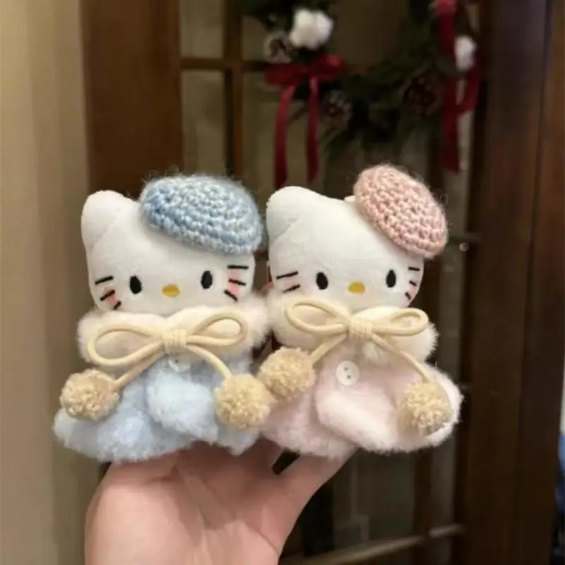 Kawaii Sanrio Hello Kitty księżniczka płaszcz plecak wisiorek pluszowe zabawki brelok z motywem kreskówkowym wypchana lalka dekoracja prezent urodzinowy dla niej