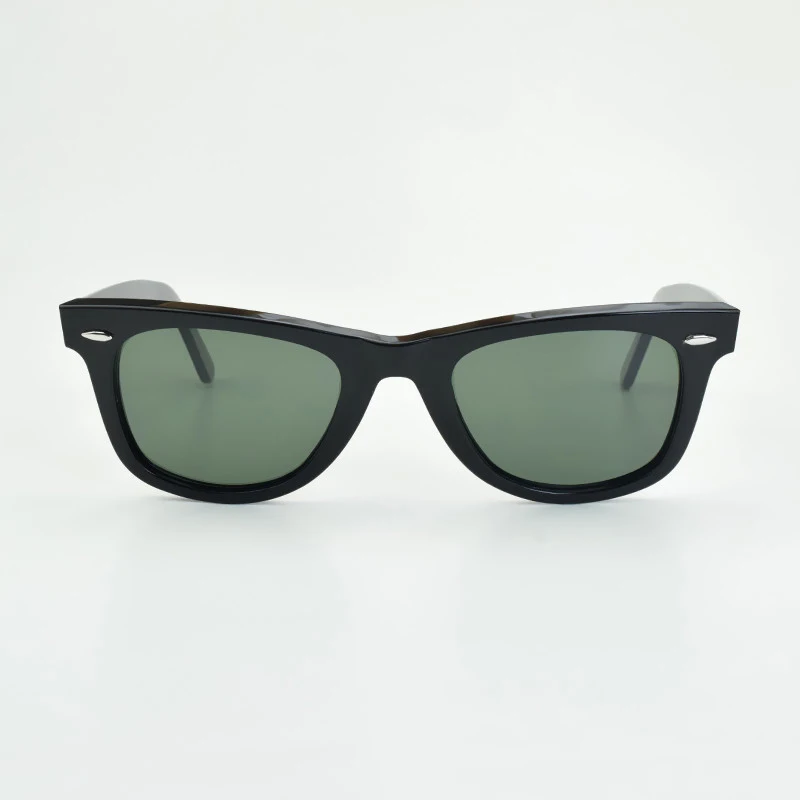 SUN Brille Classics Glaslinse Acetat Sonnenbrille Herren Y-2140 Doppelniet Design Brille Elegante weibliche quadratische UV-Sonnenbrille – Detail 2