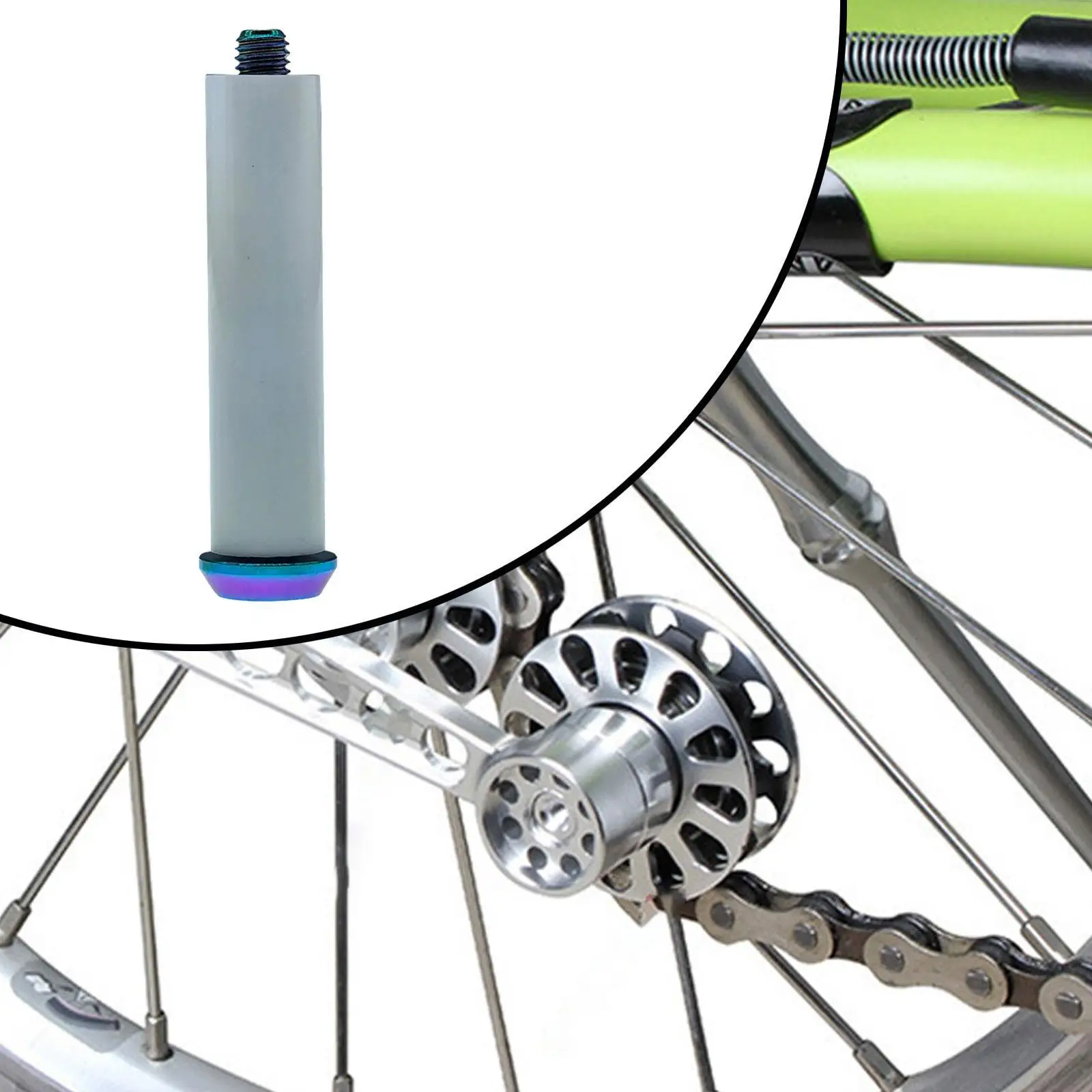 

Bike Chain Tensioner Guide Wheel Shaft Bicycle Chain Press Parts Study Ceramic Sleeve Easy Installation Replacement Component