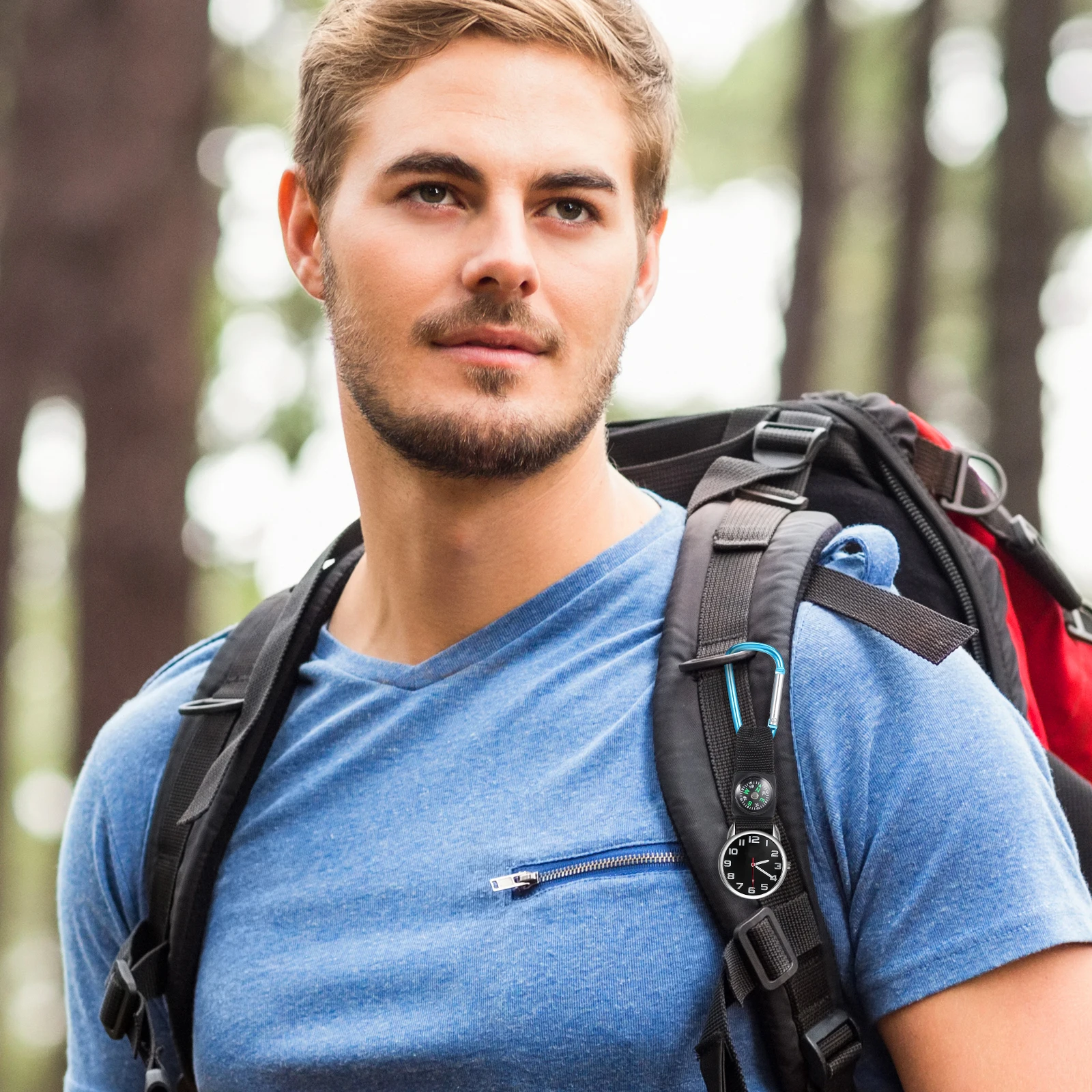 

Mountaineering Nurse Watch Dual-Use Minimalist Clip-On Watch For Outdoor Sports Hospital School Office Use Blue