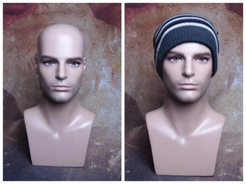 

Realistic Fiberglass Male Mannequin Doll Head for Wig Hat Display